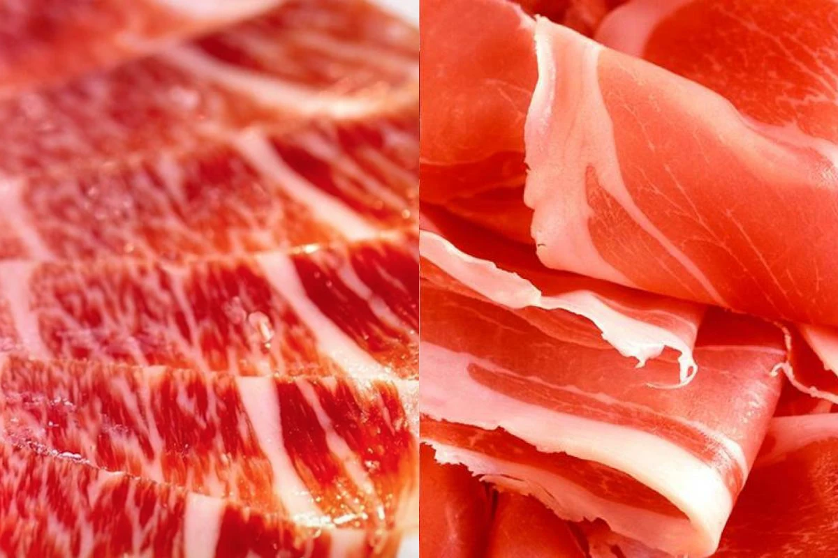 Diferencia entre jamón iberico de bellota y jamón serrano, aqui tendrás Jamones, embutidos, quesos y vinos en Román García